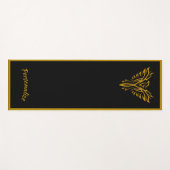 Elegant Black Gold Phoenix Rising Zen Yoga Namaste Yogamat (Voorkant (horizontaal))