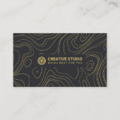 Elegant Black & Gold Photographer, Creative Studio Visitekaartje (Voorkant)