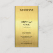 Elegant Black Gold Plain Professional Chic Luxe Visitekaartje (Voorkant)
