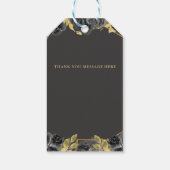 Elegant Black Gold Prinses Quinceanera Cadeaulabel (Achterkant)
