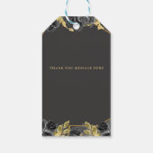 Elegant Black Gold Prinses Quinceanera Cadeaulabel (Achterkant)