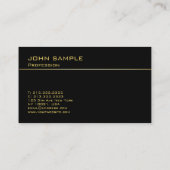 Elegant Black Gold Professional modern monogram Visitekaartje (Achterkant)