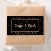Elegant Black & Gold Rectangle-productlabels Etiket (Insitu)