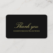 Elegant Black & Gold Script Weddenschap Hartelijk  Informatiekaartje (Voorkant)