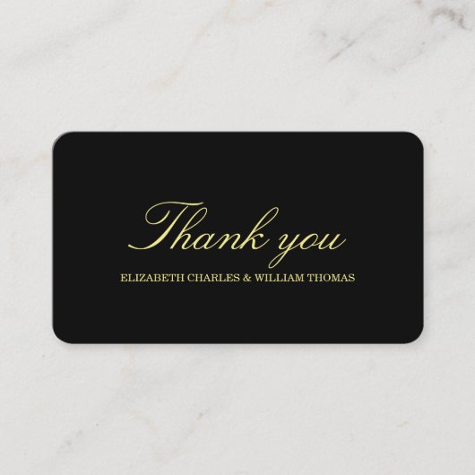 Elegant Black & Gold Script Weddenschap Hartelijk  Informatiekaartje (Voorkant)