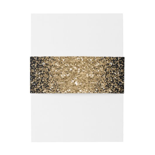 Elegant Black Gold Script Weddenschap Uitnodigingen Wikkel (Achterkant Voorbeeld)