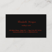 Elegant Black, Gold Sequin Red Lips, Loyalty Kaart (Achterkant)