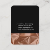 Elegant Black Gold Silk Handmade Jewelkunstenaar Visitekaartje (Achterkant)