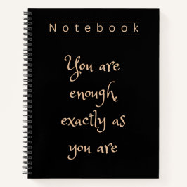 Elegant Black & Gold Spiral Notebook Notitieboek