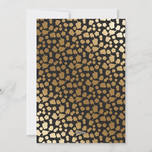 Elegant Black Gold Stars Script FotoKerstmis Feestdagenkaart (Achterkant)