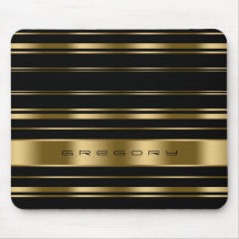 Elegant Black & Gold Stripes Patroon