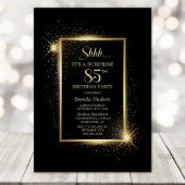 Elegant Black Gold Surprise 85ste verjaardagsfeest Kaart