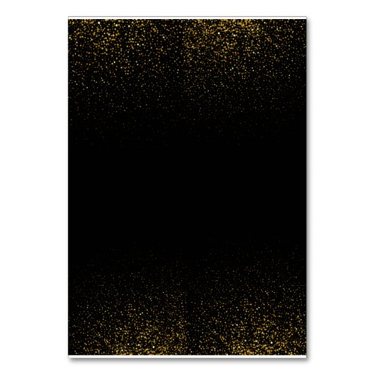 Elegant Black & Gold Table Kaart (Achterkant)