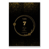 Elegant Black & Gold Table Kaart (Voorkant)