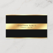 Elegant Black & Gold Template Professional Modern Visitekaartje (Voorkant)