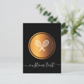 Elegant Black Gold Tennis-racks toevoegen aangepas Briefkaart (Staand voorkant)
