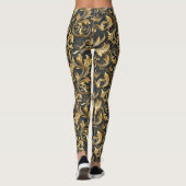 Elegant black gold tiled pattern  leggings (Achterkant)