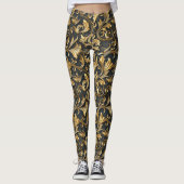 Elegant black gold tiled pattern  leggings (Voorkant)