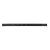 Elegant Black Gold Typography Chocolate Satijnen Lint (Voorkant)