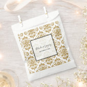 Elegant Black Gold Vintage Wedding Bedankzakje (Geknipt)