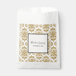 Elegant Black Gold Vintage Wedding Bedankzakje