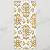 Elegant Black Gold Vintage Wedding Menu (Achterkant)