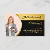 Elegant Black & Gold Visitekaartje (Voorkant)