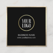 Elegant Black Gold Visitekaartje | LOGO Contactkaartje (Voorkant)