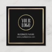 Elegant Black Gold Visitekaartje | LOGO Contactkaartje (Voorkant)