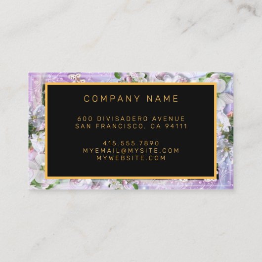 Elegant Black Gold Voeg Jouw tekst Visitekaartje t (Achterkant)