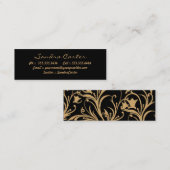 Elegant Black & Gold Voury Custom Contact Kaart Contactkaartje (Voorkant / Achterkant)
