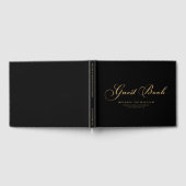 Elegant Black Gold Wedding Gastenboek (Volledig)
