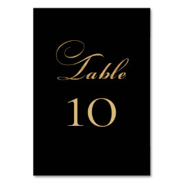 Elegant Black Gold Wedding Kaart