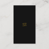 Elegant Black Gold Wedding Photo Sharing QR Code   Informatiekaartje (Achterkant)