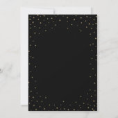 Elegant Black & Gold Wedding Rehearsal Dinner Kaart (Achterkant)
