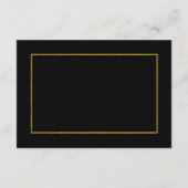 Elegant Black Gold Wedding Wishing Well Poem Informatiekaartje (Achterkant)