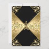 Elegant Black Gold White Pearl Birthday 2 Kaart (Achterkant)