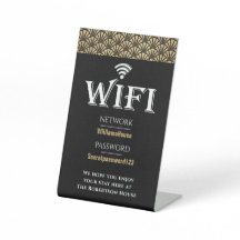 Elegant Black Gold WiFi-wachtwoordnetwerk