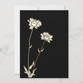 Elegant Black & Gold Wildflower Weddenation Kaart (Achterkant)
