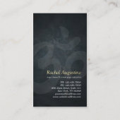 Elegant Black & Gold YOGA ZEN Symboolpenselen Visitekaartje (Achterkant)