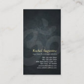 Elegant Black & Gold YOGA ZEN Symboolpenselen Visitekaartje (Achterkant)