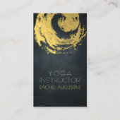 Elegant Black & Gold YOGA ZEN Symboolpenselen Visitekaartje (Voorkant)