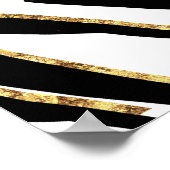 Elegant Black Gold Zebra White Animal Print (Hoek)