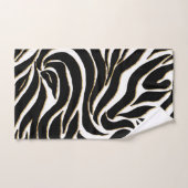 Elegant Black Gold Zebra White Animal Print Bad Handdoek (Handdoek)