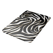 Elegant Black Gold Zebra White Animal Print Badmat (Gekanteld)