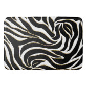 Elegant Black Gold Zebra White Animal Print Badmat (Voorkant)