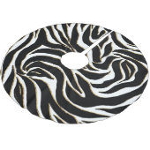 Elegant Black Gold Zebra White Animal Print Kerstboom Rok (Gekanteld)