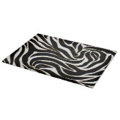Elegant Black Gold Zebra White Animal Print Snijplank (Hoek)