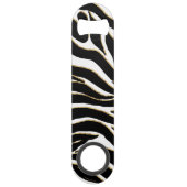 Elegant Black Gold Zebra White Animal Print Speed Flessenopener (Achterkant)