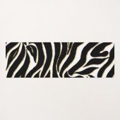 Elegant Black Gold Zebra White Animal Print Yogamat (Achterkant (horizontaal))